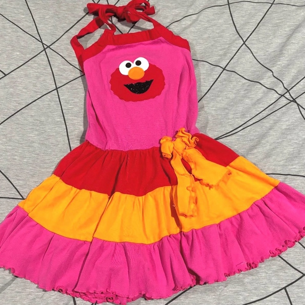 Pink and Red Elmo Dress